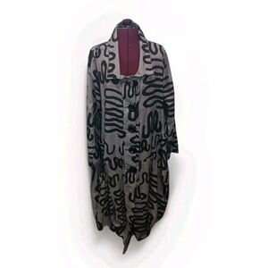 Snap Dragon And Twig Houndstooth Art To Wear Lagenlook Shilo Jacket Womens Sz M